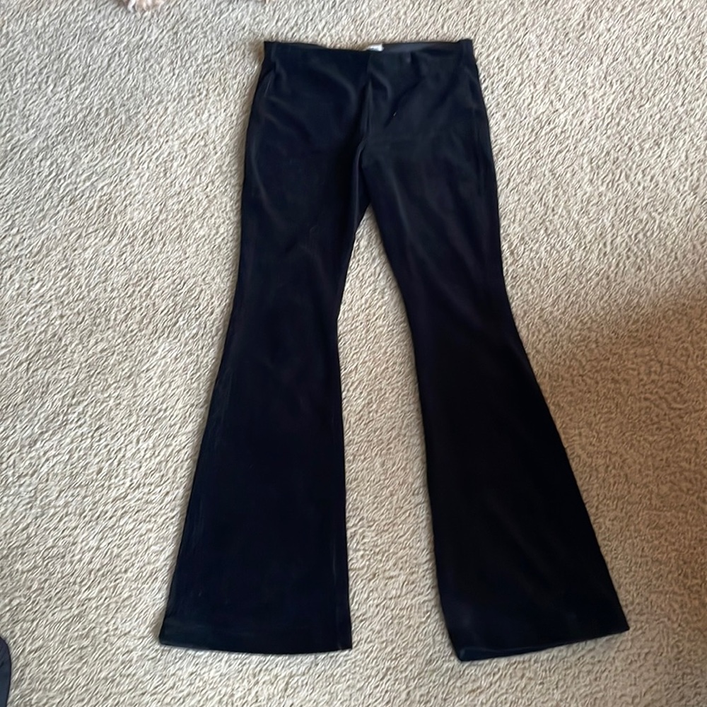 Free people velvet flare pants size medium black